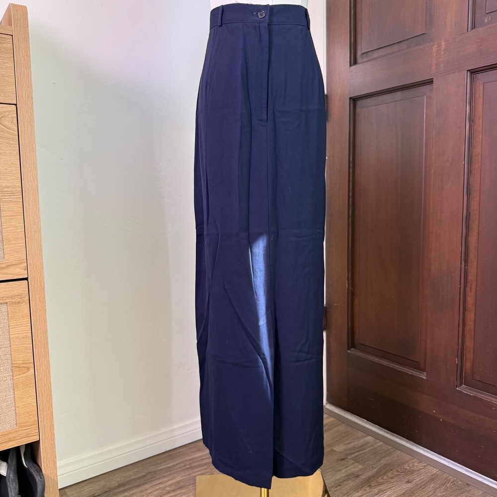 Karen Kane Maxi Skirt Cottagecore Minimalist 80s 90s Mom | Navy | Size 16